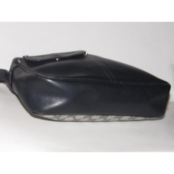 Gucci Vintage Blue Shoulder Bag With Large G Logo Print Coated Canvas - Picture 4 of 12